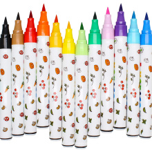 12 Color Watercolor Pens Amazon Hot Sale Spot Kids Learning Draw Set Flowermonaco Color Maker